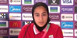 Iran, calciatrice in lacrime in conferenza stampa: “Siamo preoccupate per i nostri cari”