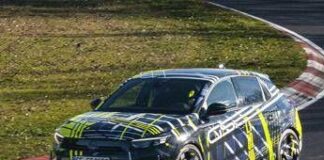 Opel Corsa GSE, test al Nurburgring per la nuova elettrica sportiva