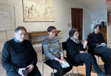Rinascimento mariano a Vicenza, al via da Monte Berico la mostra diffusa “Rinascimento Mariano a Vicenza”, da sx padre Gino Alberto, Francesca Gaianigo, Agata Keran e Ilaria Fantin