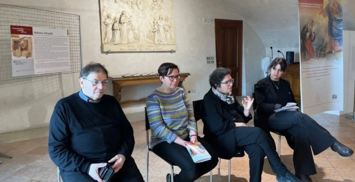 “Rinascimento Mariano a Vicenza”, da sx padre Gino Alberto, Francesca Gaianigo, Agata Keran e Ilaria Fantin