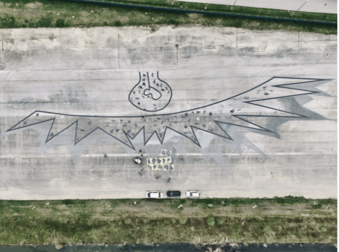 Murale Parco della Pace Vicenza, studenti al lavoro Murale Parco della Pace Vicenza, studenti al lavoro