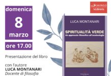 “Spiritualità verde. Un approccio filosofico all’ecoteologia” di Alessandro Montanari, 8 marzo: p. Gino Alberto dialoga con autore Spiritualità verde, locandina