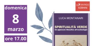 “Spiritualità verde. Un approccio filosofico all’ecoteologia” di Alessandro Montanari, 8 marzo: p. Gino Alberto dialoga con autore Spiritualità verde, locandina