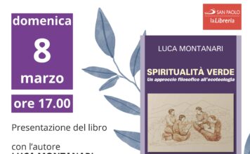 “Spiritualità verde. Un approccio filosofico all’ecoteologia” di Alessandro Montanari, 8 marzo: p. Gino Alberto dialoga con autore Spiritualità verde, locandina