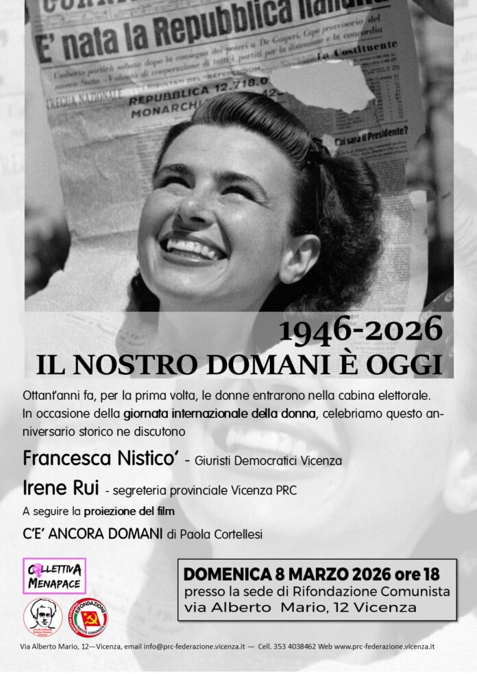 Il 10 marzo 1946, ottant’anni fa, per la prima volta le donne italiane entrarono nella cabina elettorale
