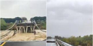 Maltempo, crolla ponte sul fiume Trigno: traffico interrotto sull’Adriatica tra Abruzzo e Molise