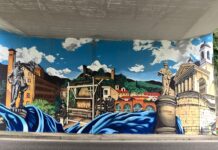 Schio, un murale dedicato alla città per dare il benvenuto ai visitatori Murale Schio