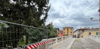Ponte San Michele a Vicenza, partiti i lavori di restauro del parapetto abbattuto l’estate scorsa Ponte San Michele Vicenza lavori