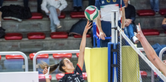 Volksbank Vicenza Volley, Asia Calza: adattamento e crescita per sfidare Don Colleoni Asia Calza, centrale della Volksbank Vicenza Volley (foto Matteo Battaglia)
