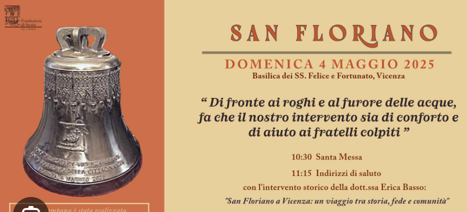 Campana di San Floriano a Vicenza, l'annuncio della benedizione lo scorso anno