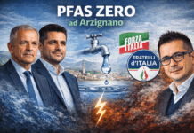 PFAS zero ad Arzignano, presidente Acque del Chiampo Renzo Marcigaglia respinge critiche liste pro Masiero, avversarie del figlio Zero Pfas ad Arzignano, immagine creata con l'AI per rappresentare vicinanza padre e figlio Marcigaglia e di fronte coalizione per Masiero