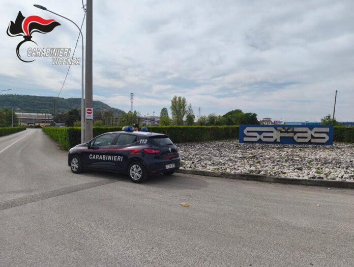 carabinieri furto altavilla vicentina acciaieria safas furto Altavilla Vicentina