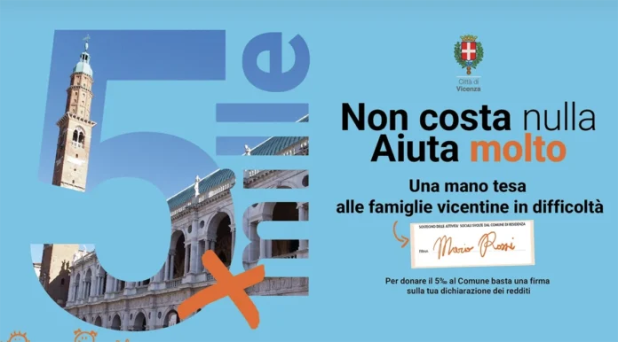 5 per mille comune vicenza minori difficoltà