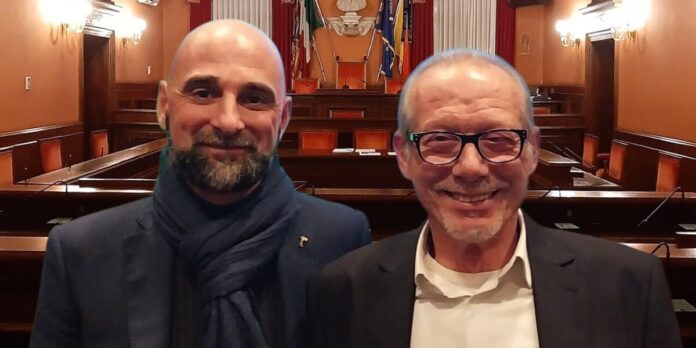 Alex Cioni e Gianmario Munari (FDI Schio) Agibilità di via Manin a Schio, Alex Cioni e Gianmario Munari