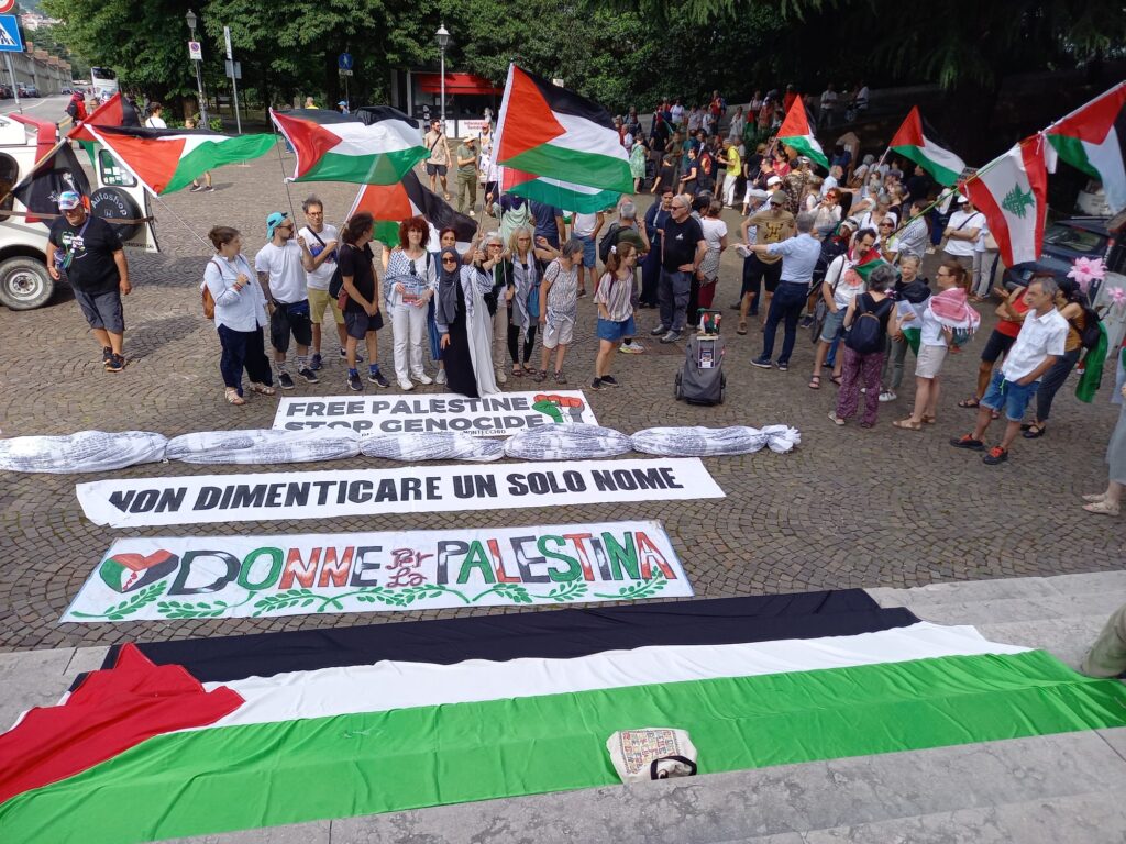 Da Monte Berico a Campo Marzio un sudario con i nomi di 18.467 bambini palestinesi uccisi da Israele