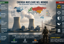 Energia nucleare nel mondo: corsa globale tra sicurezza, rischi militari e alternative energetiche Energia nucleare nel mondo (immagine generata con l'AI con prompt di VicenzaPiù)