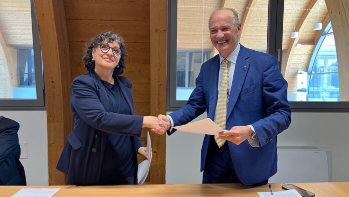 Francesca Lazzari (Fondazione Roi) e Adadamo Della Fotnana (Fondazione Studi Universitari) ex cinema Corso Vicenza