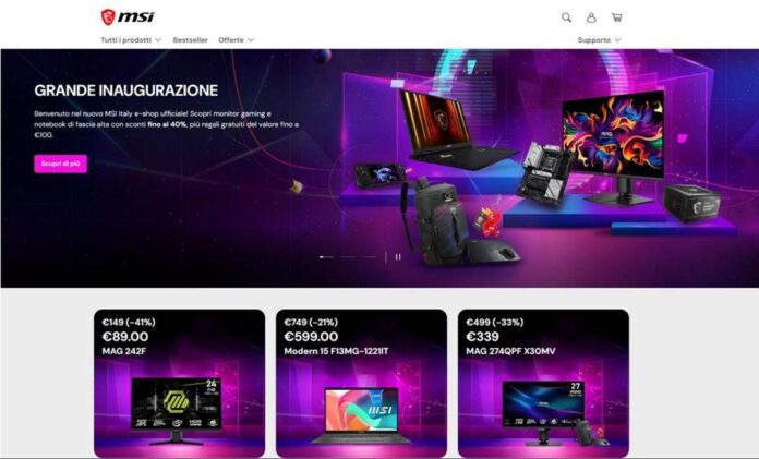 MSI annuncia l’e-Shop ufficiale in Italia