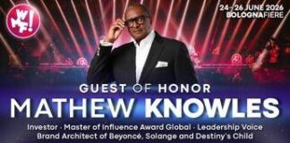 Mathew Knowles al Wmf 2026, a Bologna il 25 giugno