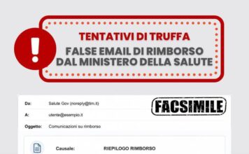 Alert ministero Salute su email truffa per presunti rimborsi per prestazioni: “Non cliccare su link”