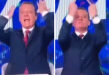 Baracchini sospeso dalla conduzione dopo il gesto in diretta, direttore RaiNews: “Tuteliamo la testata”