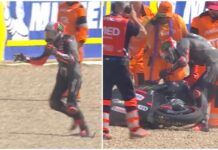Bezzecchi, caduta e furia in gara Sprint: squalificato da Gp Repubblica Ceca