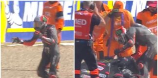 Bezzecchi, caduta e furia in gara Sprint: squalificato da Gp Repubblica Ceca