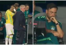 Brasile, Ancelotti fa entrare Neymar e il figlio Davide scuote la testa – Vide
