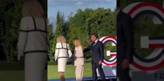 G7, Macron accoglie Meloni a Evian: il saluto social sulle note di “Felicità”