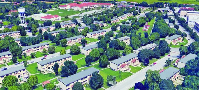 Il rendering del Villagio USA a Vicenza est vuoti urbani di Vicenza