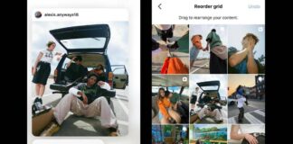 Instagram, arriva il drag and drop per riordinare la griglia dei post
