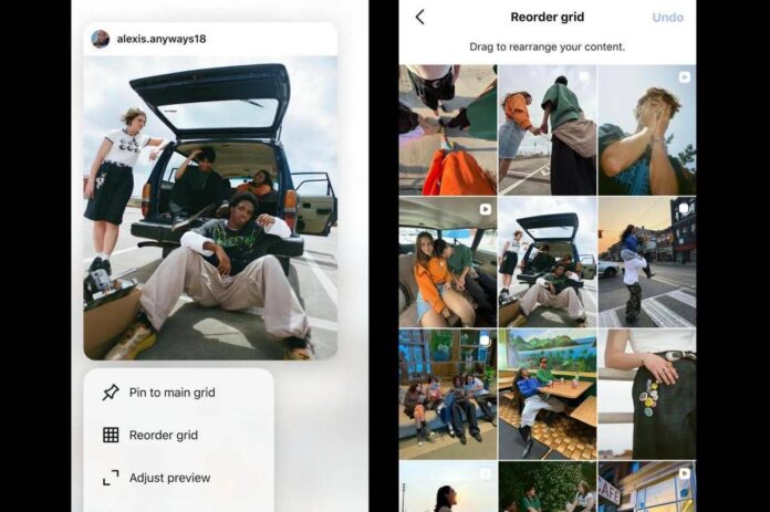 Instagram, arriva il drag and drop per riordinare la griglia dei post