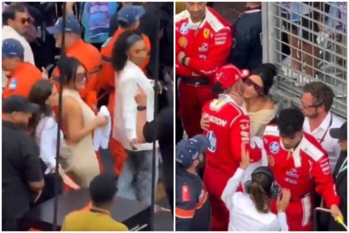 Kim Kardashian a Montecarlo, ruba asciugamano ad Antonelli e bacia Hamilton Kim Kardashian a Montecarlo, ruba asciugamano ad Antonelli e bacia Hamilton