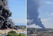 Mantova, incendio in stabilimento chimico: colonna di fumo visibile a distanza