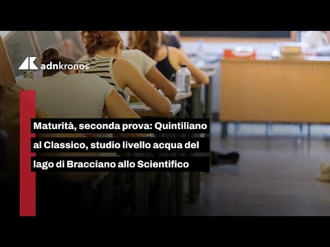 Maturità, seconda prova: Quintiliano al Classico, studio livello acqua del lago di Bracciano allo
