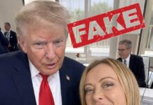 Meloni-Trump, deputato M5S pubblica ‘selfie’. Fratelli d’Italia: “Foto creata con AI, magistratura agisca”