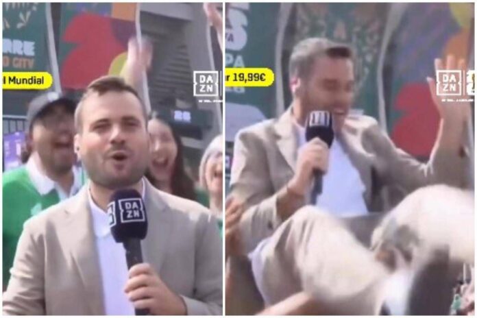 Mondiali, tifosi del Messico fanno ‘volare’ giornalista Dazn
