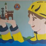 Thiene, murale degli studenti dello “Scotton” nella sede della Protezione Civile: un progetto contro la dispersione scolastica Murale thiene protezione civile
