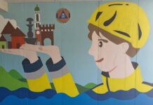 Thiene, murale degli studenti dello “Scotton” nella sede della Protezione Civile: un progetto contro la dispersione scolastica Murale thiene protezione civile