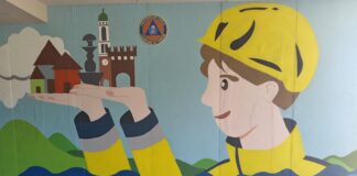 Thiene, murale degli studenti dello “Scotton” nella sede della Protezione Civile: un progetto contro la dispersione scolastica Murale thiene protezione civile