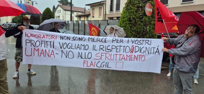 Schiavon protesta flai cgil Schiavon protesta flai cgil