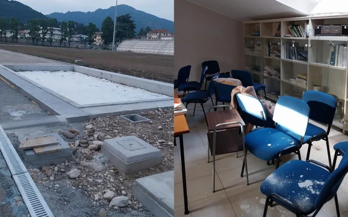 Schio degrado lavori campo atletica poli Schio degrado lavori campo atletica poli