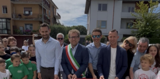 Nuovi spogliatoi ginnastica artistica a Vicenza, Possamai inaugura la struttura con il murale di Casanova Nuovi spogliatoi ginnastica artistica a Vicenza, l'inaugurazione con i nuovi amministratori che hanno impostato il progetto e i nuovi che l'hanno portato a termine