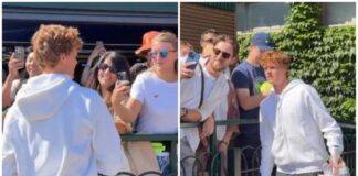 Sinner, entusiasmo a Wimbledon: autografi e selfie con tifosi