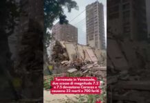 Terremoto in Venezuela, due scosse di magnitudo 7.2e 7.5 devastano Caracas