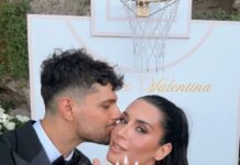 Valentina Vignali si è sposata, il matrimonio con Fabio Stefanini a tema ‘basket’