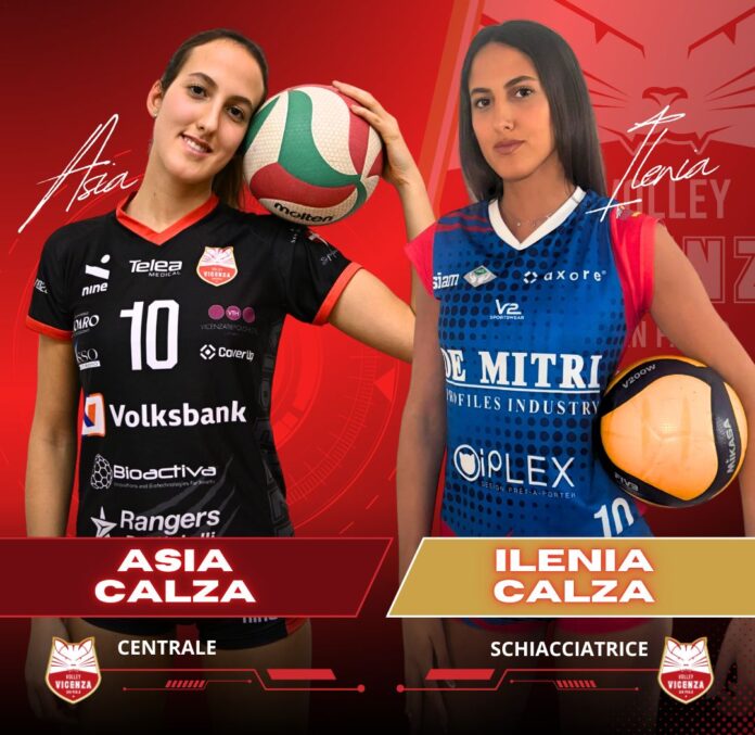 card gemelle calza Volksbank Vicenza Volley