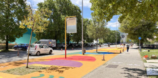 Schio, Piazza Campus: ultimata la colorazione dell’asfalto piazzza campus schio