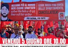 Schiavon, flash mob Cgil e Fai Cgil contro lo sfruttamento dei braccianti: “Mai più lavoratori abbandonati” schiavon maneggio