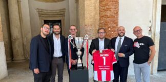 Vicenza calcio a cinque, incontro con l’amministrazione comunale per la vittoria del campionato di serie D e promozione in C2 vicenza calcio a cinque loggia del capitaniato